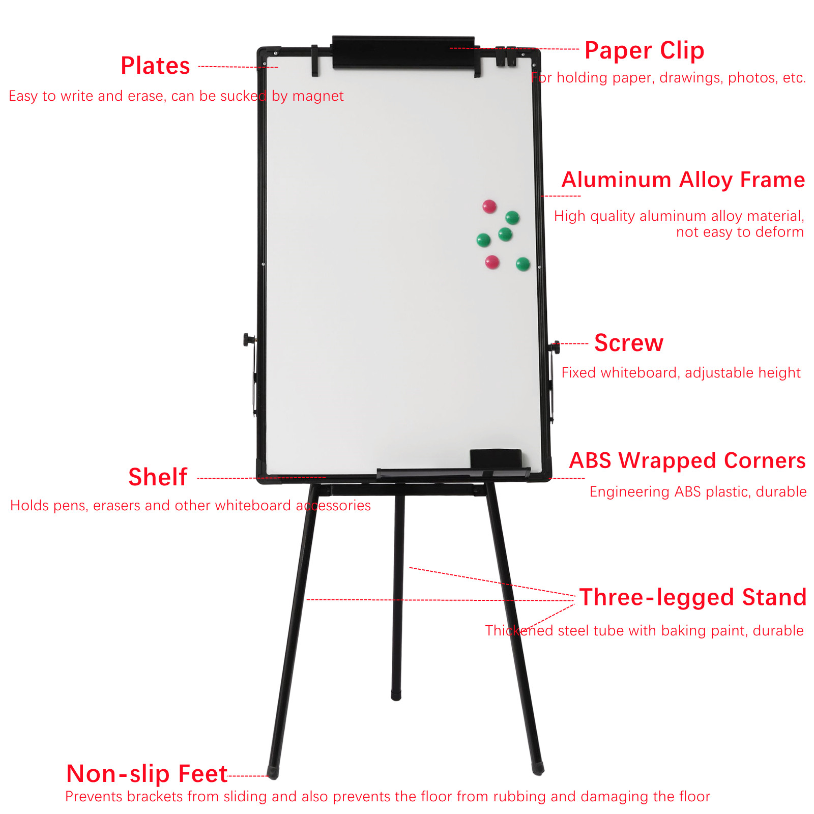 Magnetic Whiteboard Easel Blac - Whiteboard Easel Tripod review and price