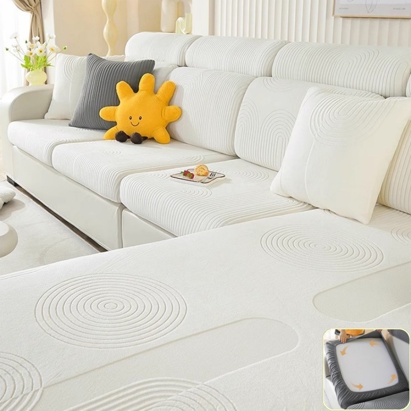 Elastic Jacquard Velvet Sofa C - Office Furniture Plus review and price